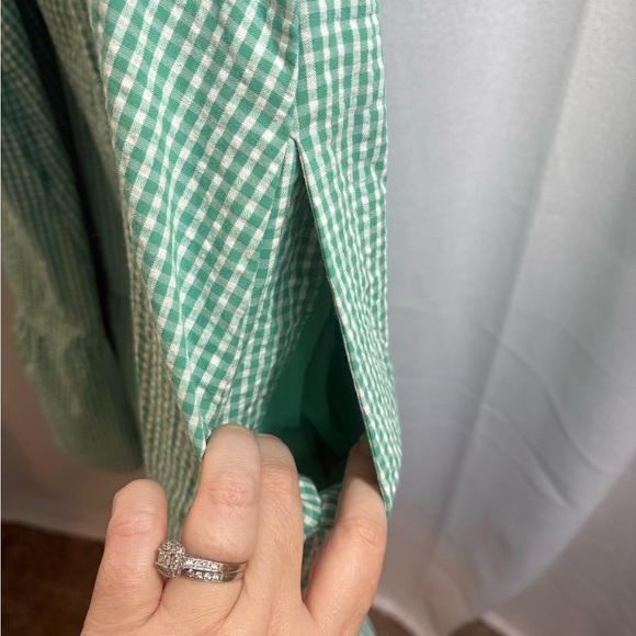 NWT Draper James RSVP Puff Sleeve Green Gingham Surplice Dress Plus Size 3XL 450 - Picture 8 of 11